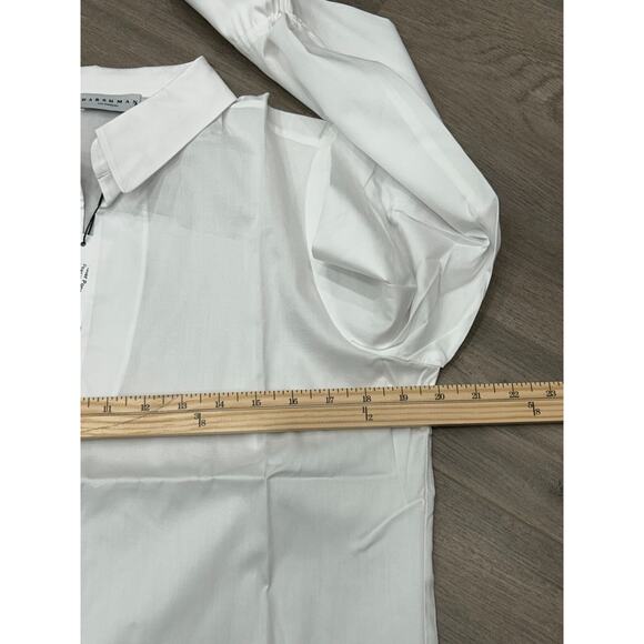 NWT Harshman Women's Pearl White Bell Sleeve Aster Twill Popover Blouse Size L - Picture 10 of 12